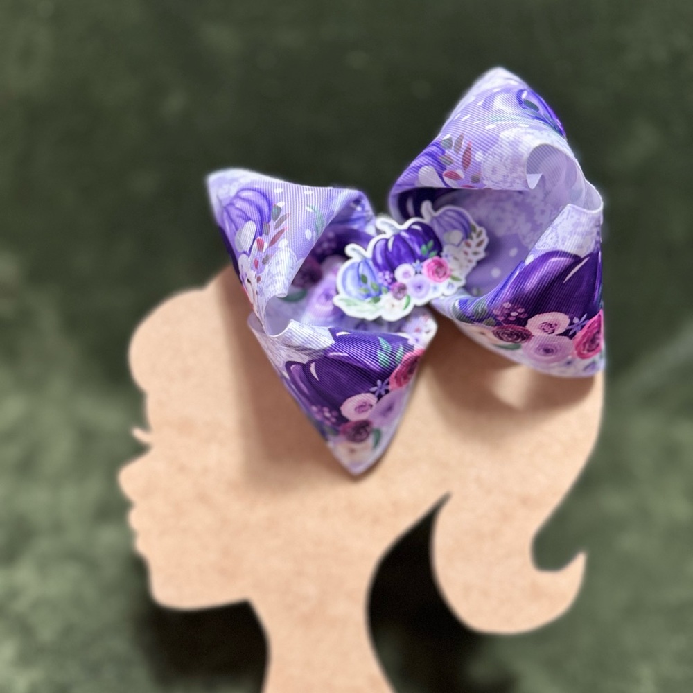 Purple Pumpkin Bow